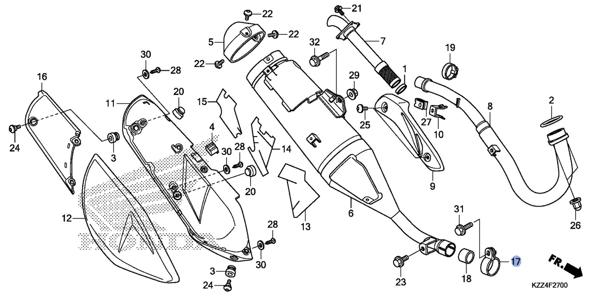 Honda OEM part 18373-KZZ-900