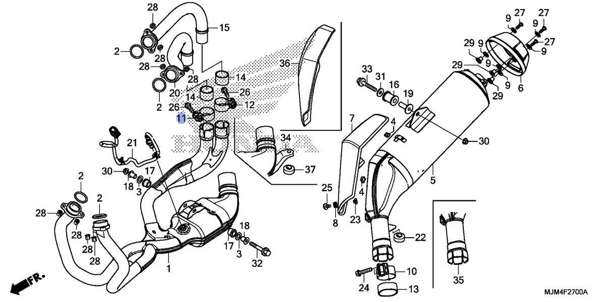 Honda OEM part 18373-MGY-640