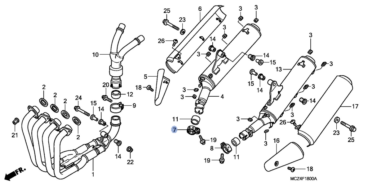 Honda OEM part 18373-ML0-000
