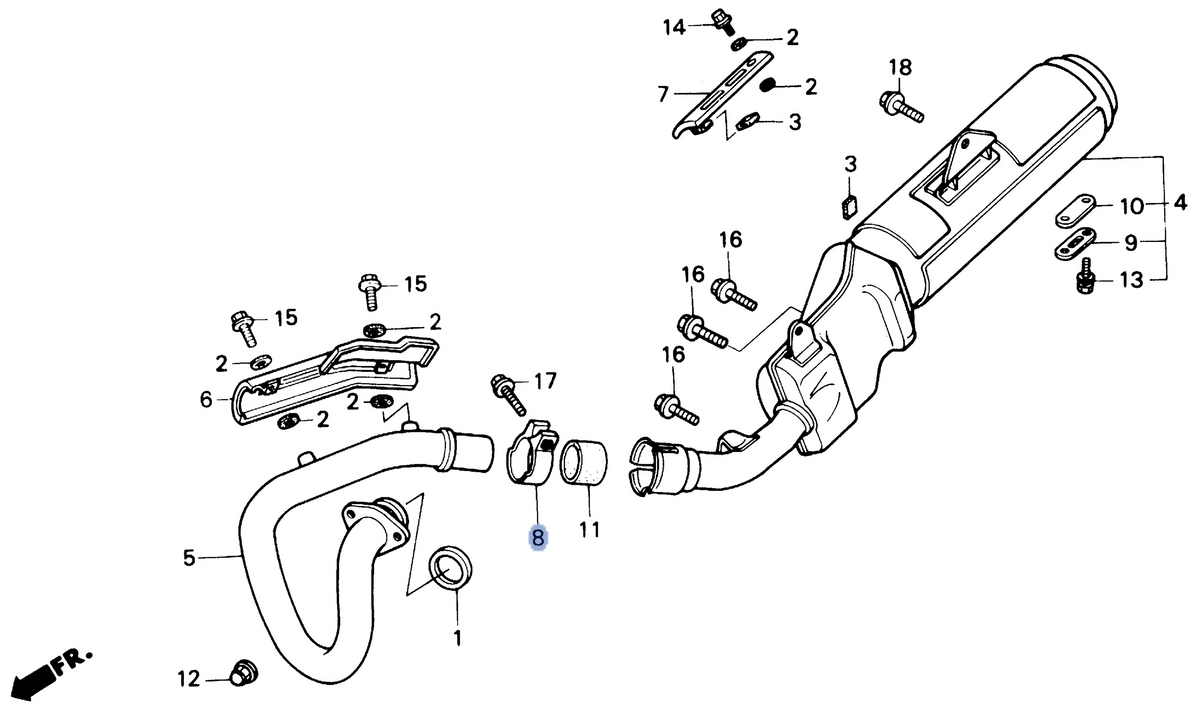 Honda OEM part 18374-KE8-000