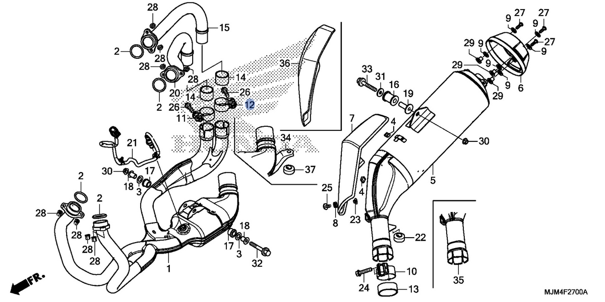 Honda OEM part 18374-MGY-640