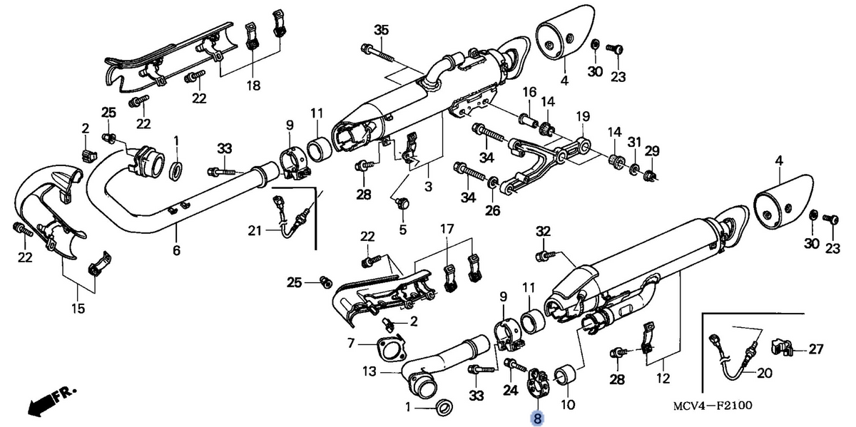 Honda OEM part 18374-ML0-000