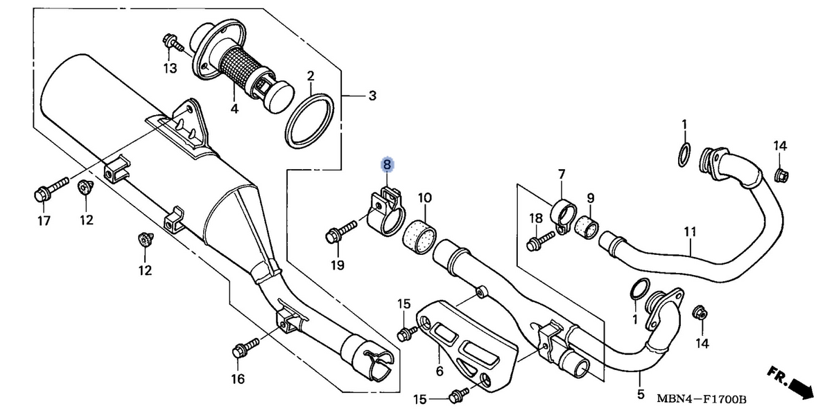 Honda OEM part 18375-MG7-000