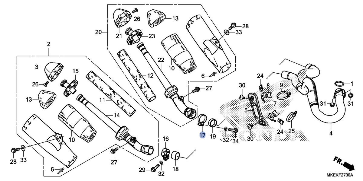 Honda OEM part 18375-MKE-A70