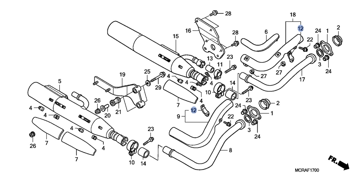 Honda OEM part 18376-MCR-D01