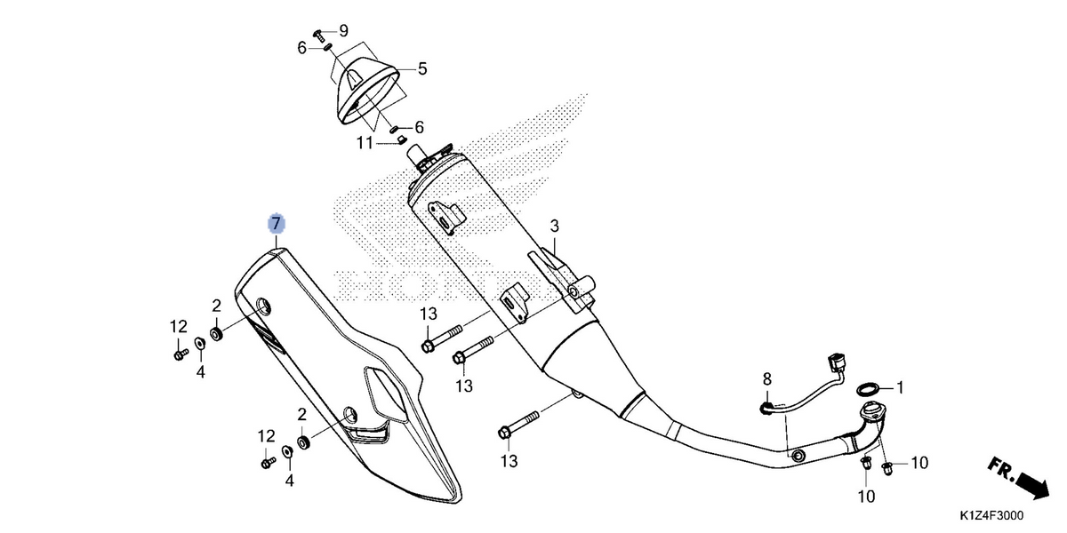Honda OEM part 18380-K1Z-J10