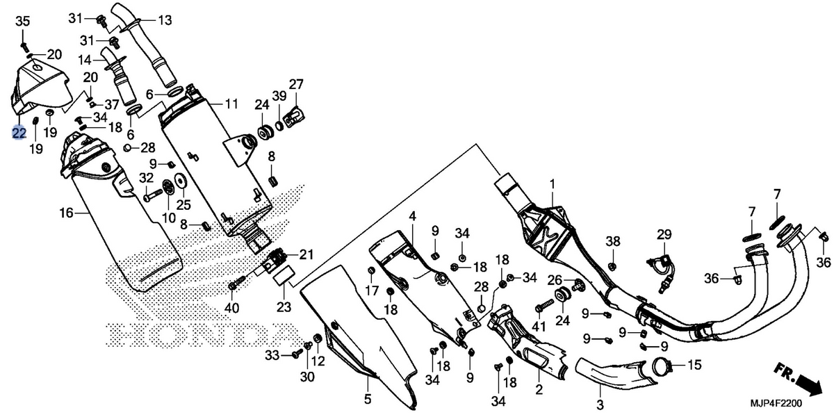 Honda OEM part 18380-MJP-G50