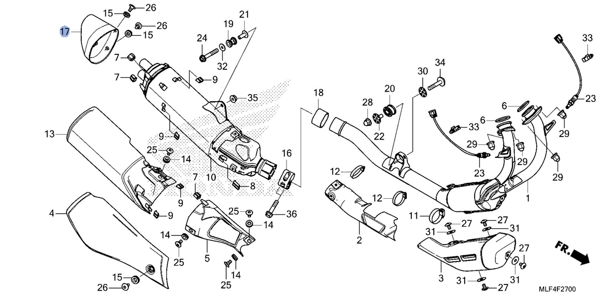 Honda OEM part 18380-MLF-E00