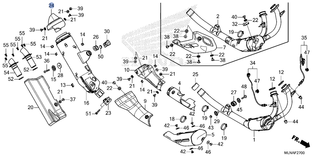 Honda OEM part 18380-MLN-E00