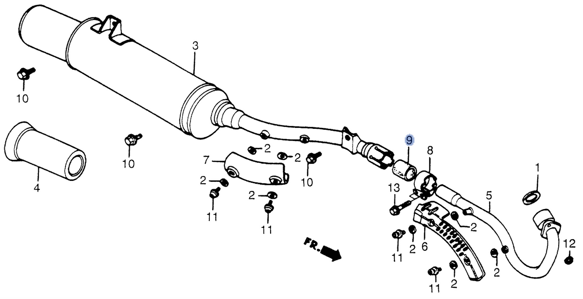 Honda OEM part 18391-958-306