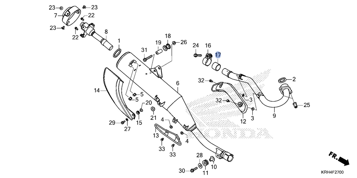 Honda OEM part 18391-KRH-901