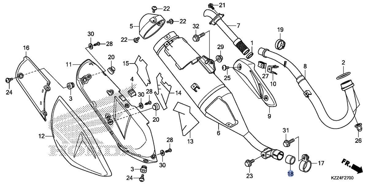 Honda OEM part 18391-KZZ-901