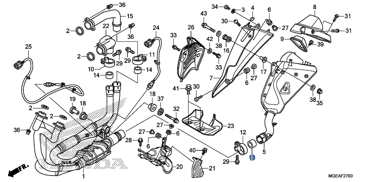Honda OEM part 18392-MCF-003