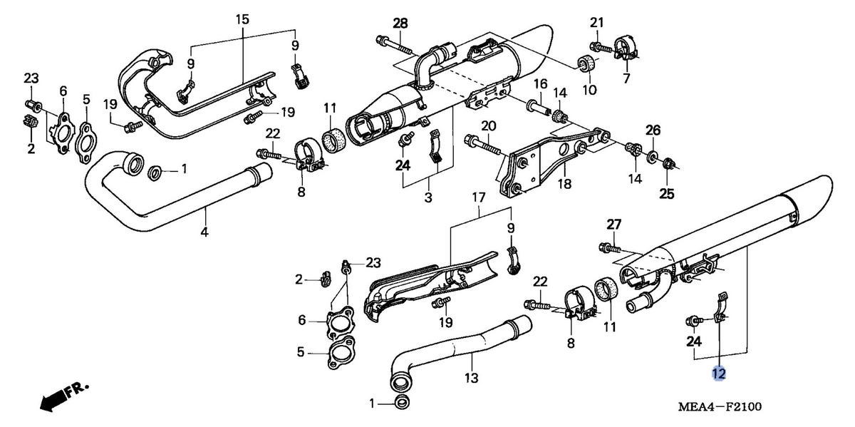 Honda OEM part 18400-MEA-670