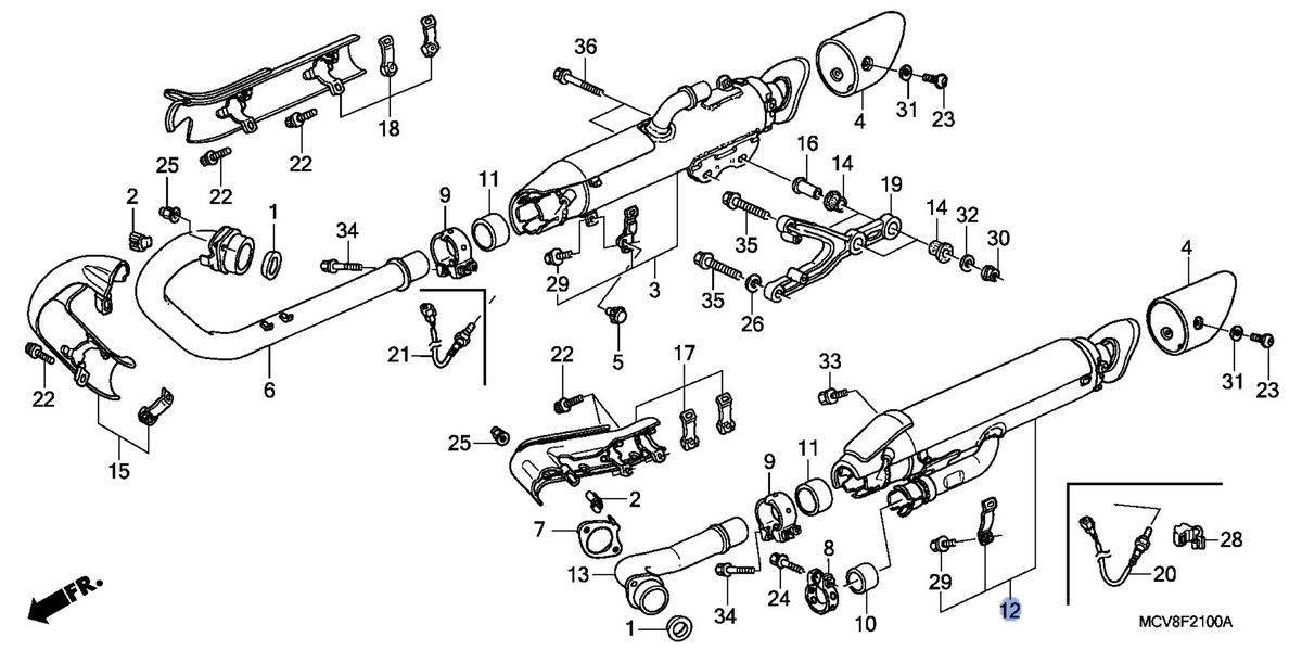 Honda OEM part 18405-MCV-B31