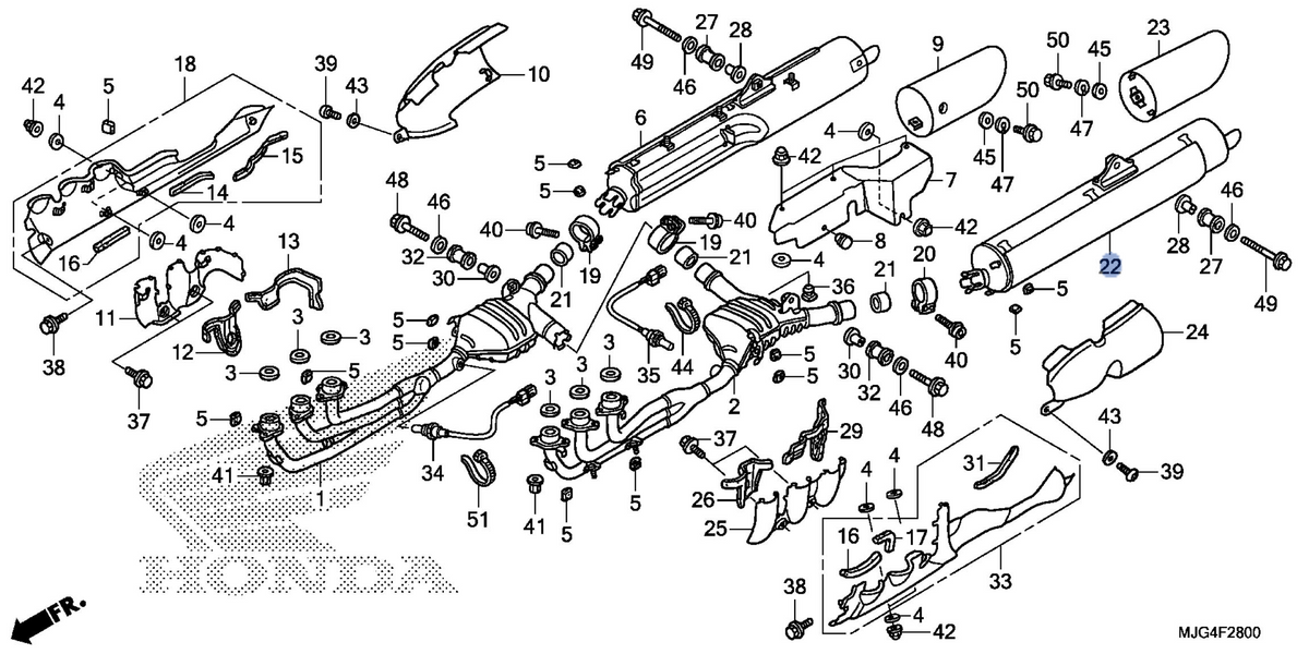 Honda OEM part 18405-MJG-A10