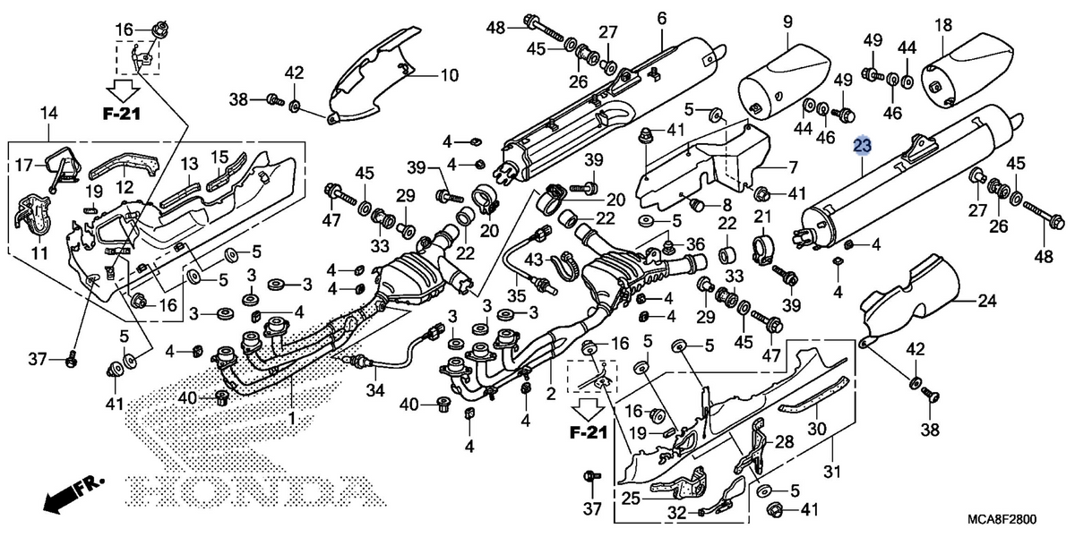 Honda OEM part 18405-MJK-G40