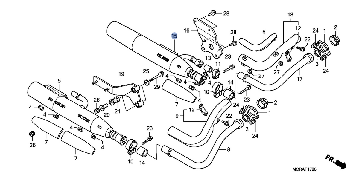 Honda OEM part 18410-MCR-A01