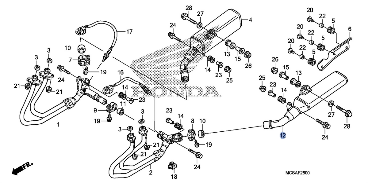 Honda OEM part 18410-MCS-710