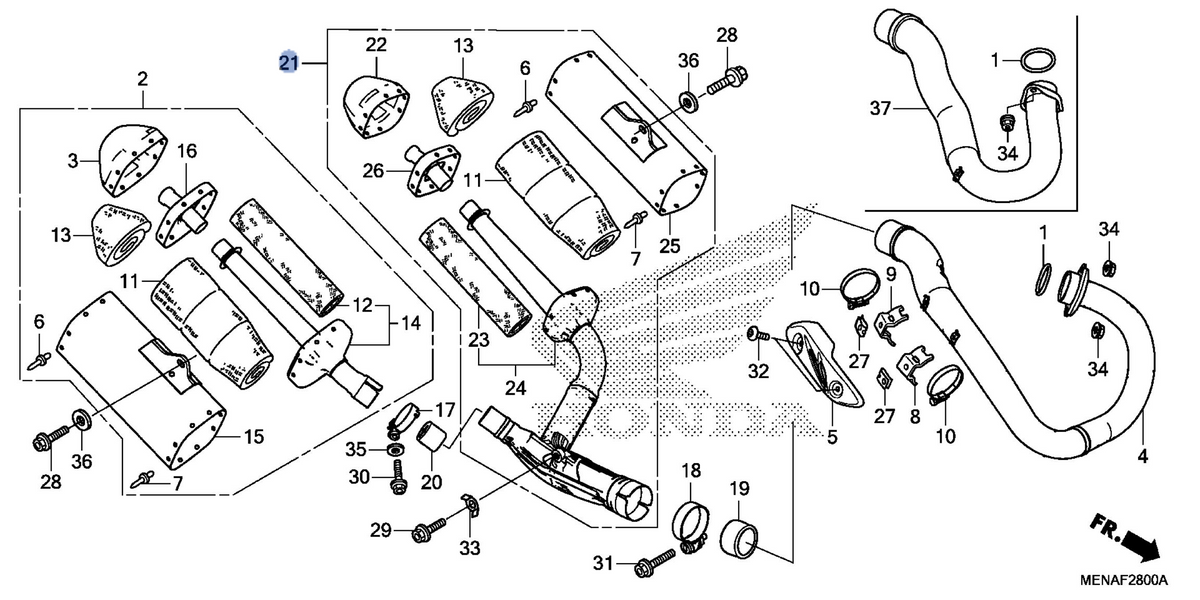 Honda OEM part 18410-MEN-317
