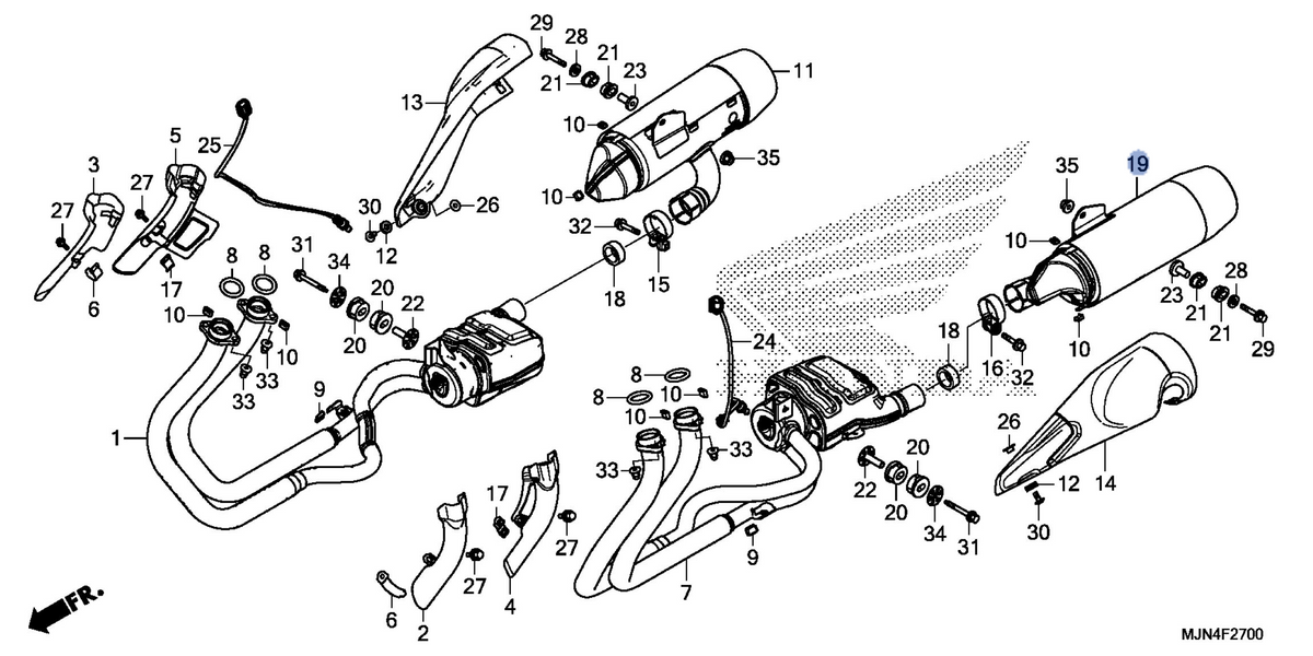 Honda OEM part 18410-MJN-305
