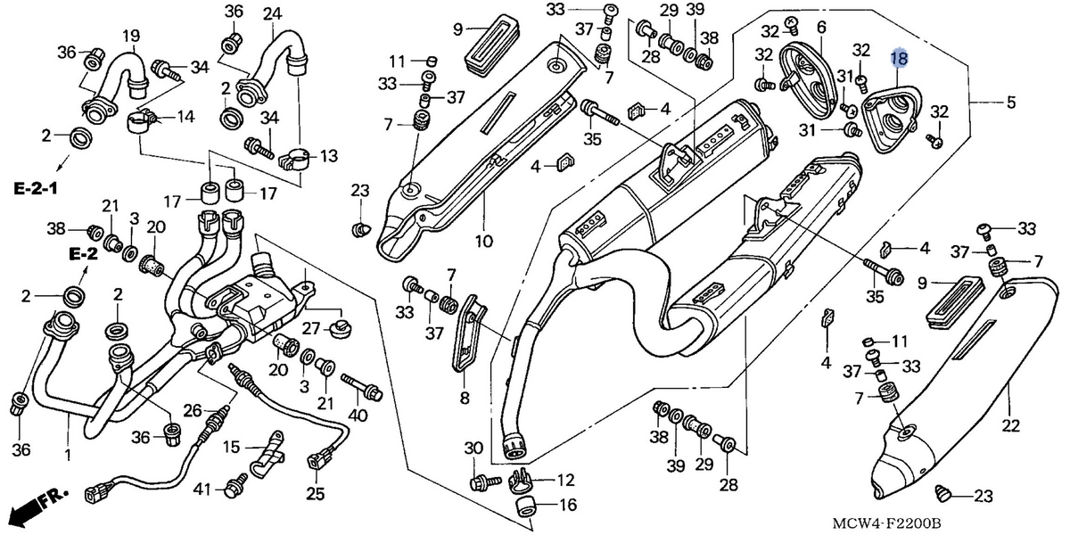 Honda OEM part 18415-MCW-D01