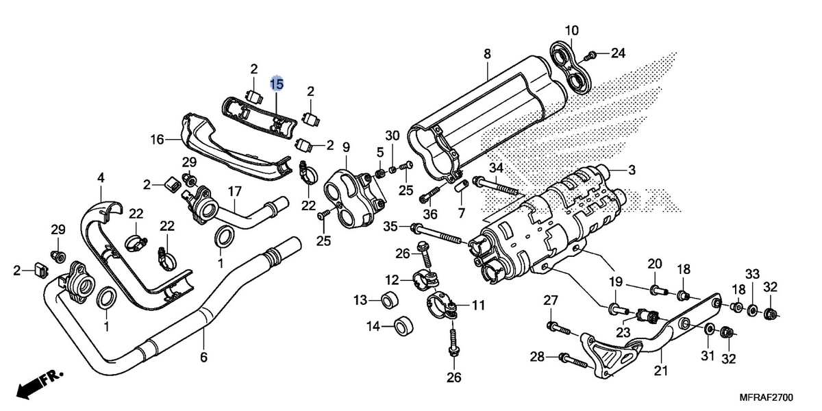 Honda OEM part 18415-MFR-671