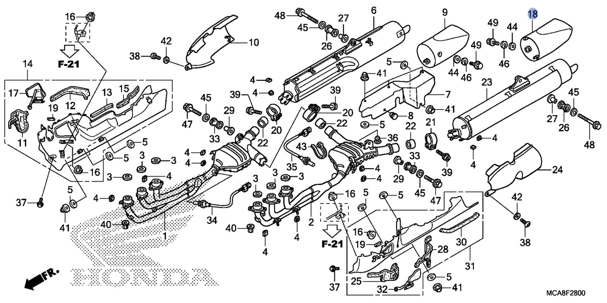 Honda OEM part 18416-MJK-305
