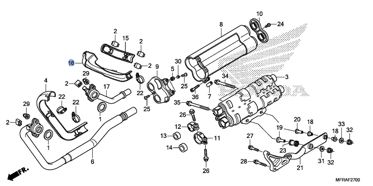 Honda OEM part 18417-MFR-671