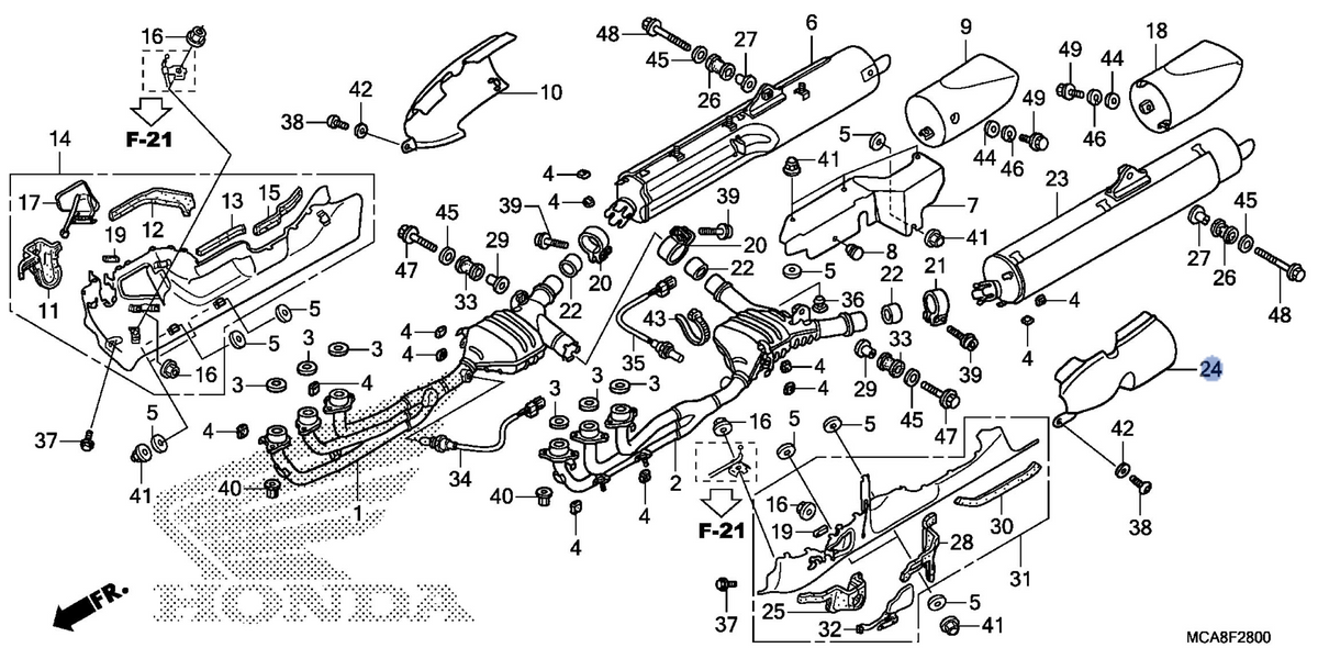 Honda OEM part 18417-MJK-G40