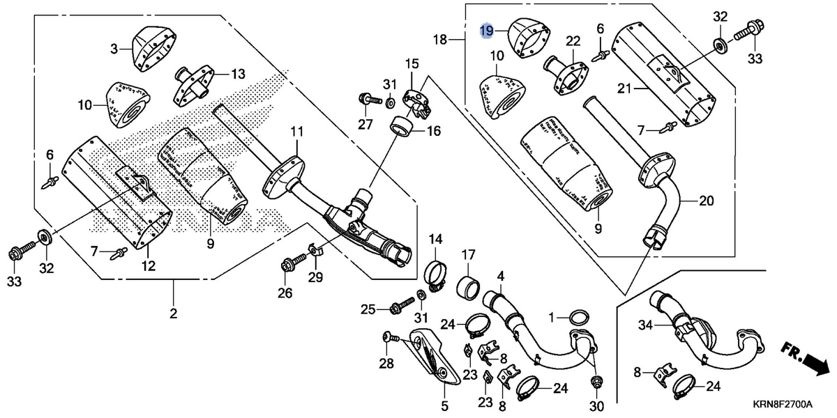 Honda OEM part 18418-KRN-309