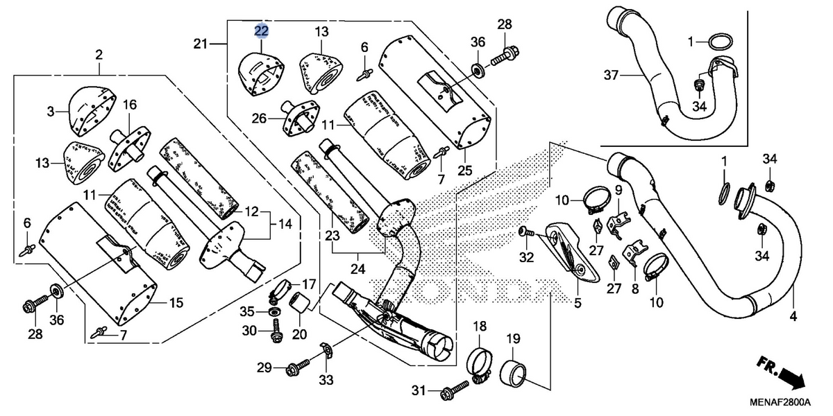 Honda OEM part 18418-MEN-307