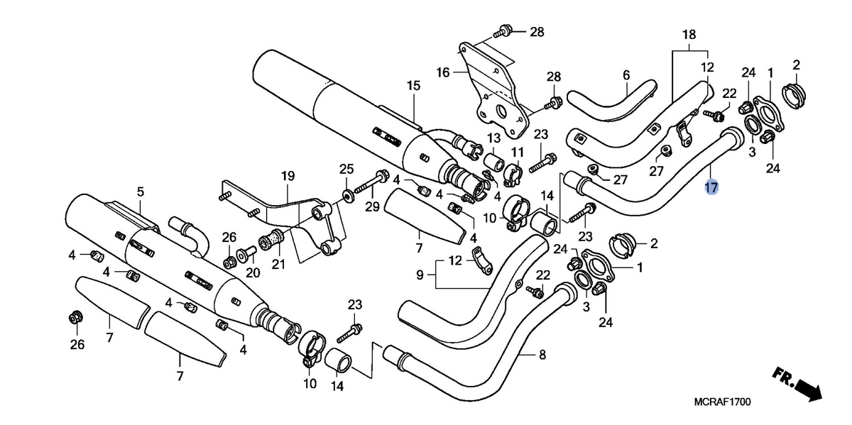 Honda OEM part 18420-MCR-D01