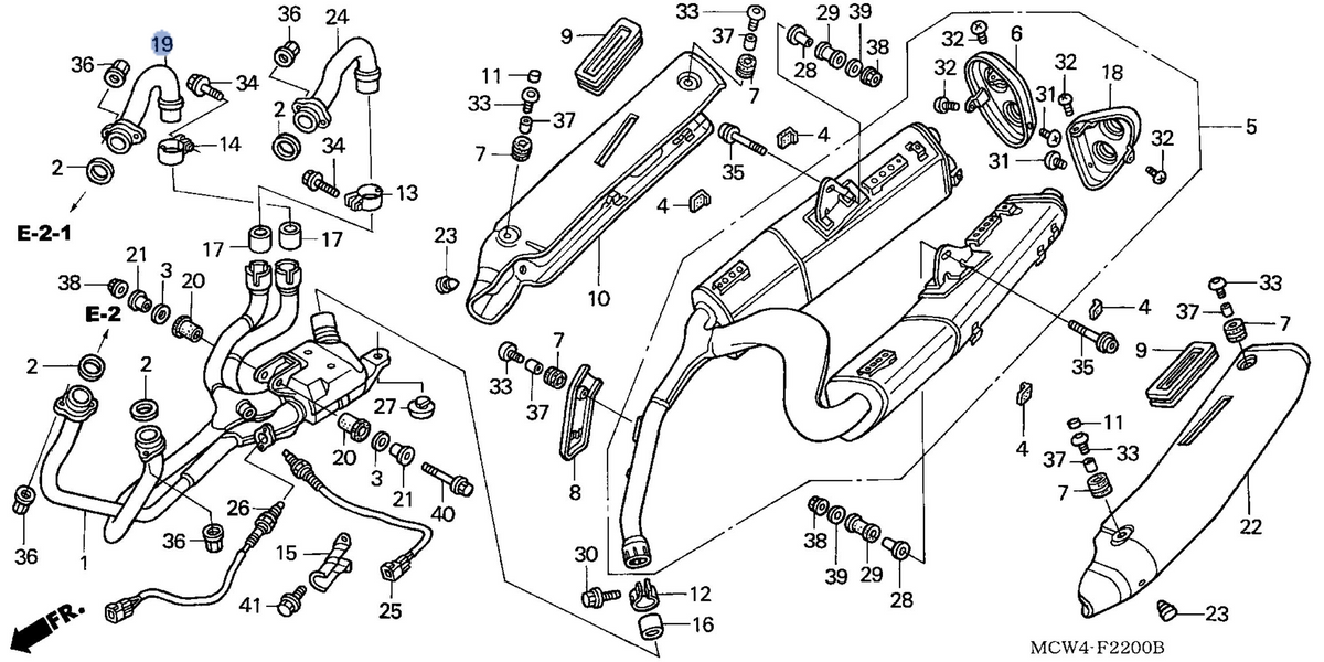 Honda OEM part 18420-MCW-D01