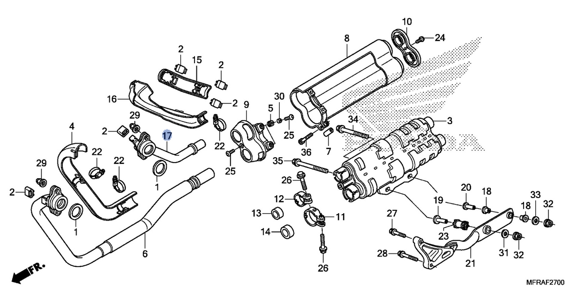 Honda OEM part 18420-MFR-670