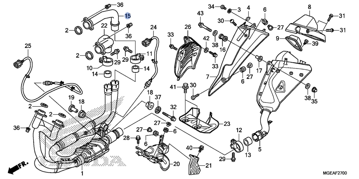 Honda OEM part 18420-MGE-003