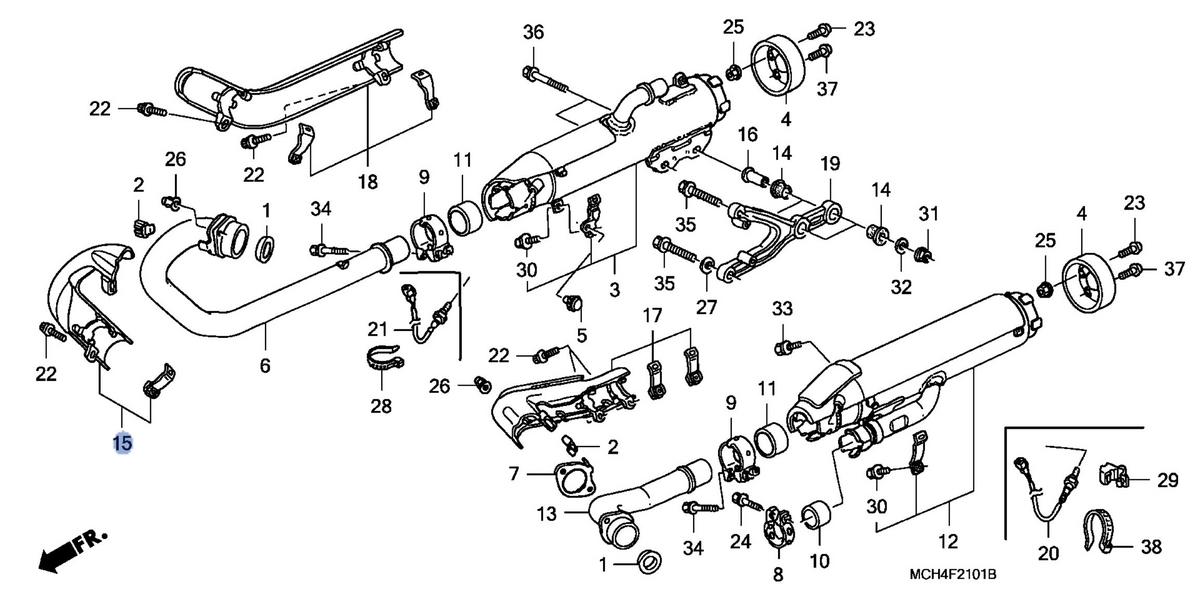 Honda OEM part 18421-MCH-F11