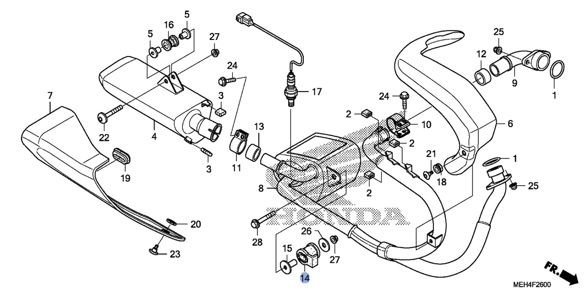 Honda OEM part 18421-MEH-000