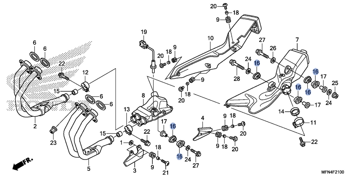 Honda OEM part 18421-MFA-D00