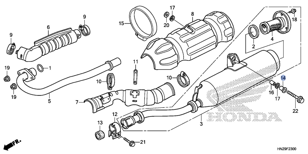 Honda OEM part 18422-HN2-000