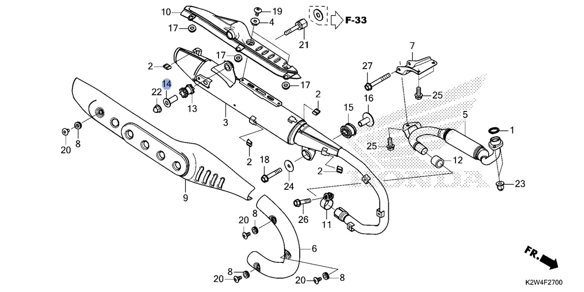Honda OEM part 18422-K26-900
