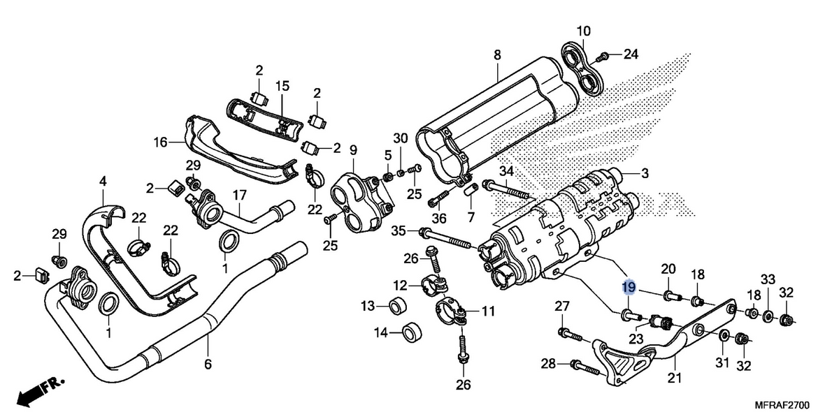 Honda OEM part 18422-KM9-000
