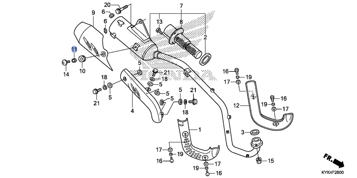 Honda OEM part 18422-KTJ-900