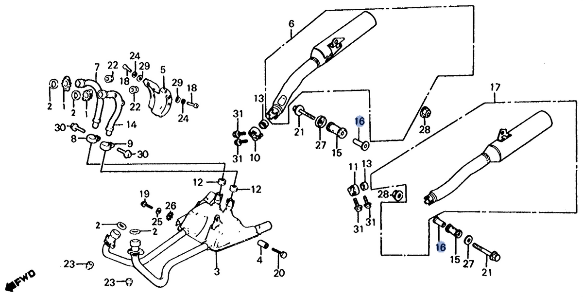 Honda OEM part 18422-MB0-000