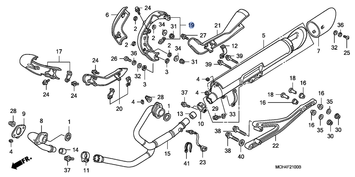 Honda OEM part 18422-MCH-000