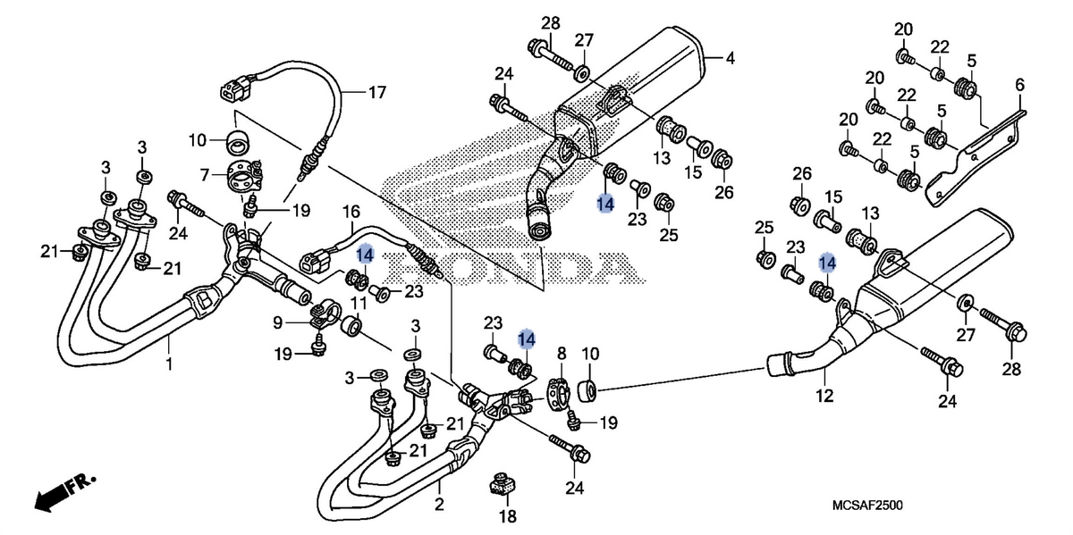 Honda OEM part 18422-MCS-760