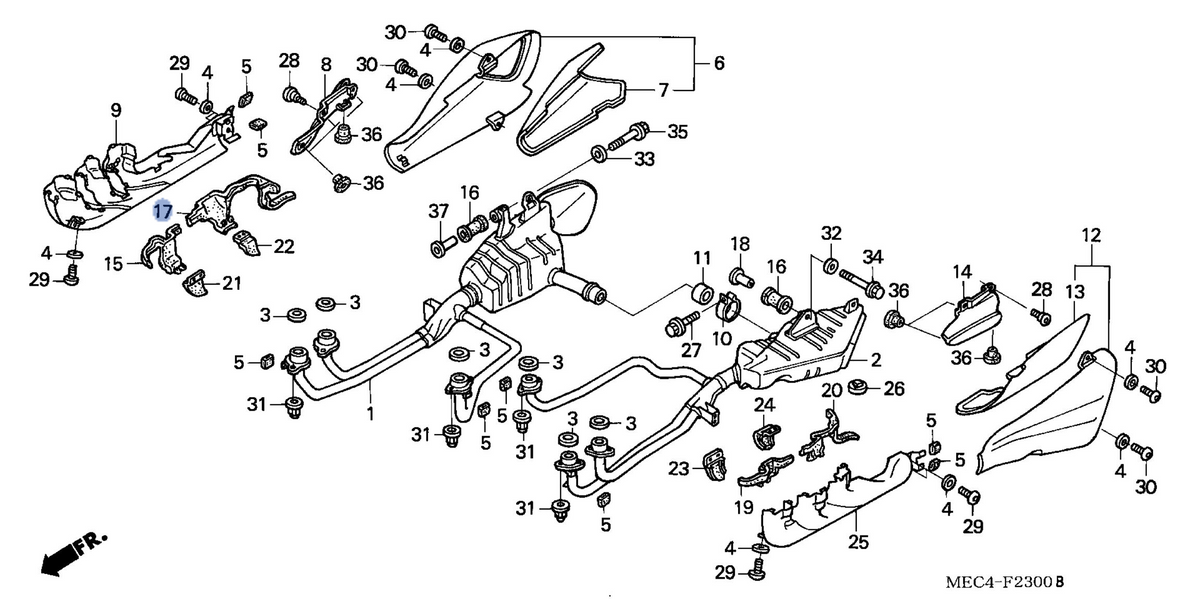 Honda OEM part 18422-MEC-000