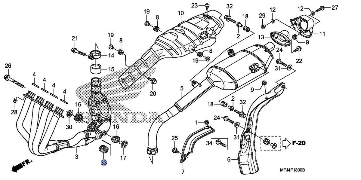 Honda OEM part 18422-MFJ-D10