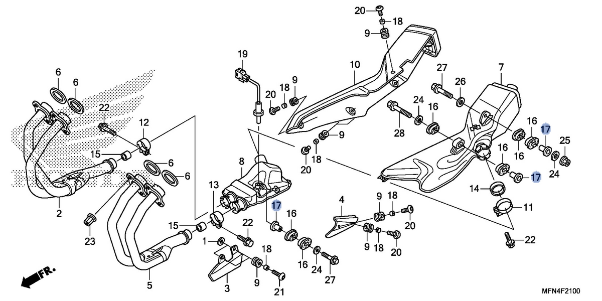 Honda OEM part 18422-MFN-D00