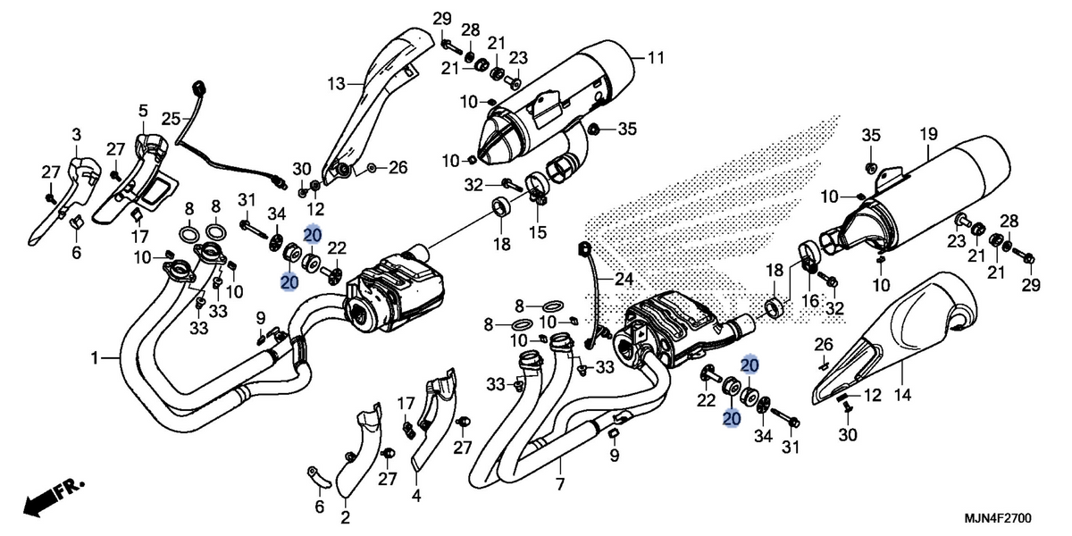 Honda OEM part 18422-MGE-000